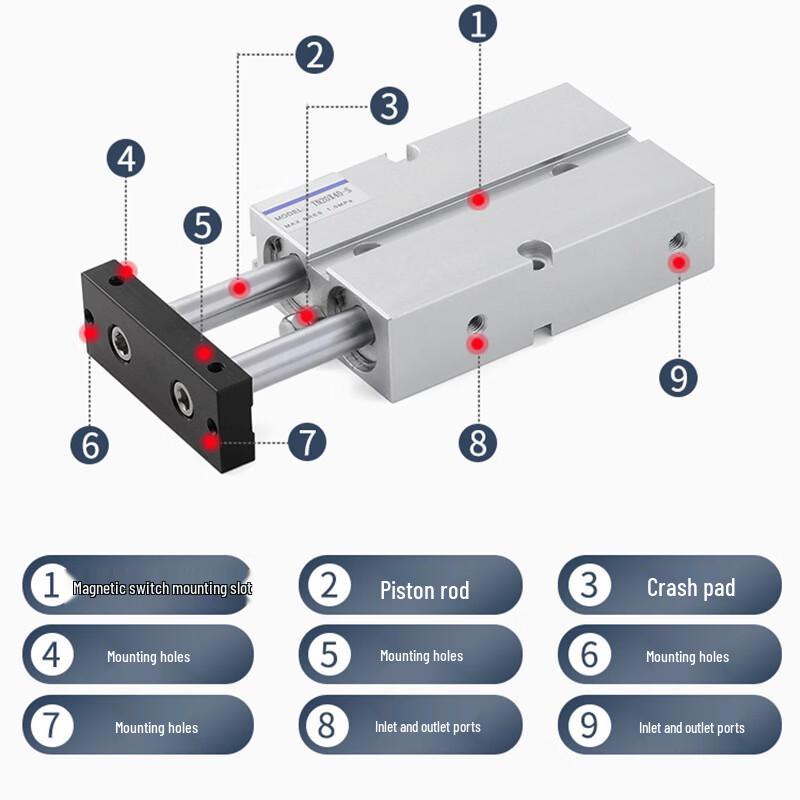 HNYH Dual-Axis Double-Rod Air Cylinder TN10*20