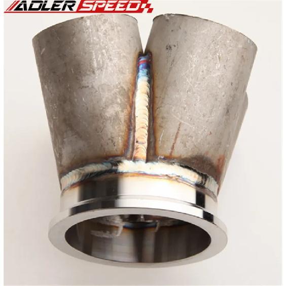 2.5 63.5mm V-Band 4-1 Turbo Manifold Header Merge Collector 304 Stainless Steel