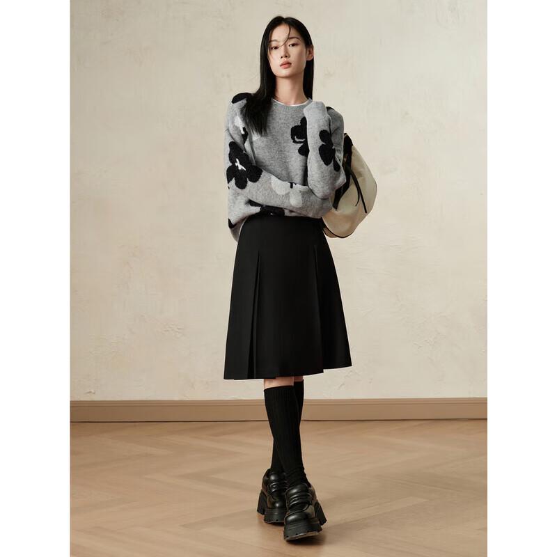 Jiu Zi Anna Kou Women's Relaxed Floral Knit Sweater