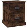 Nightstand Smoked Oak 39 x 39 x 47.5 cm Engineered Wood
