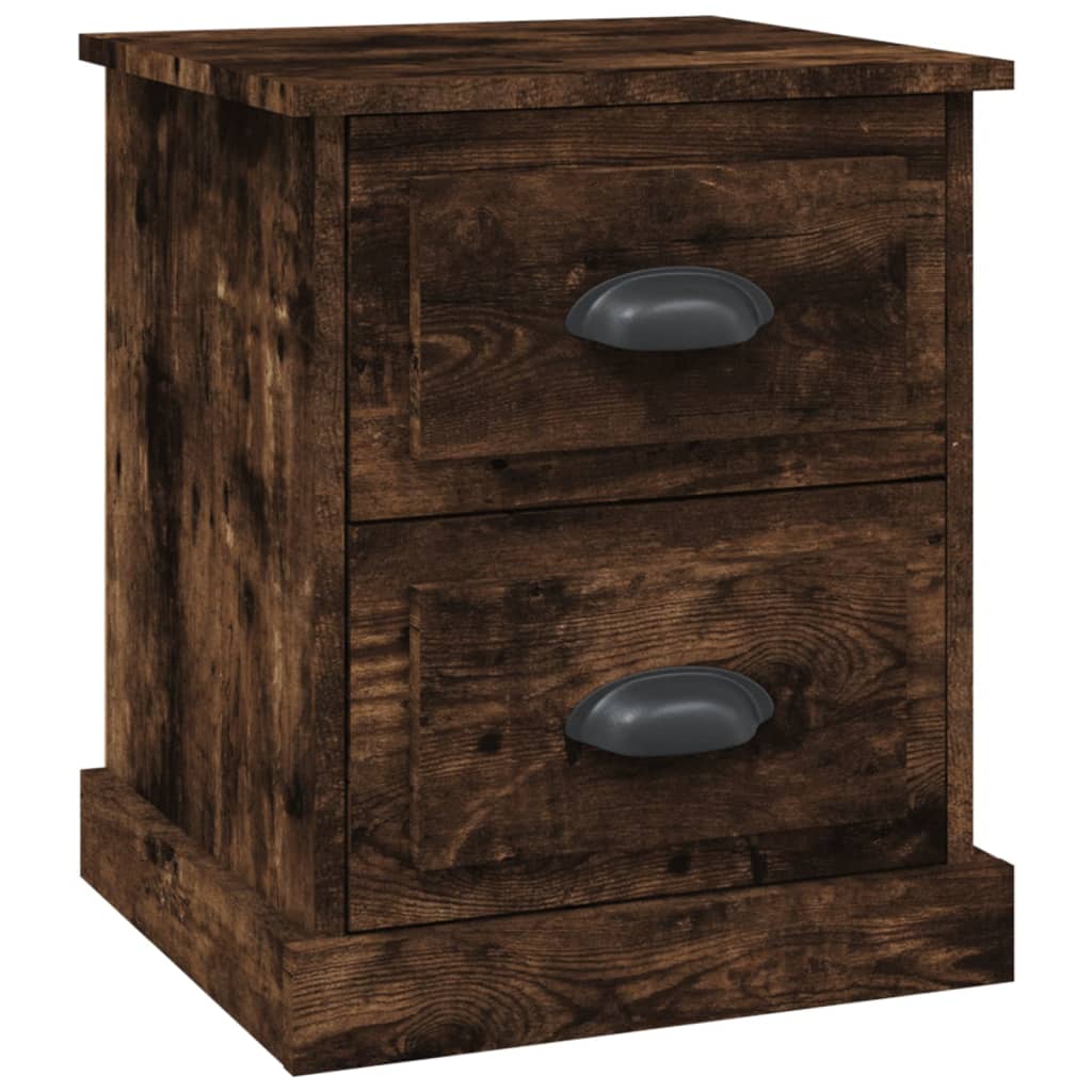 Nightstand Smoked Oak 39 x 39 x 47.5 cm Engineered Wood