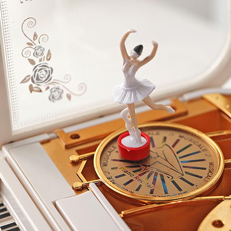 Dancing Ballerina Elegant Music Box Romantic Classic Piano Musical Box Exquisite Creative Eco-Friendly For Birthday Wedding Gift