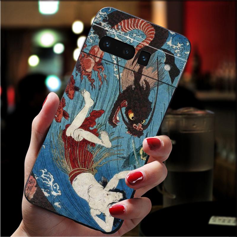Phone Case For Google Pixel 10 9 Pro XL 9A 8 7 6 Pro Pixel 8A 7A 6A Pixel 8 7 6 5 Japanese samurai