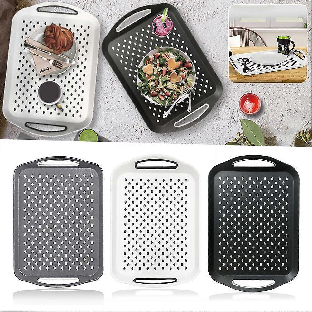 .Dishwasher Safe Serving Tray - Anti-Slip Grip Surface, Heat Resistant, Non-Slip Bottom for Secure Use
