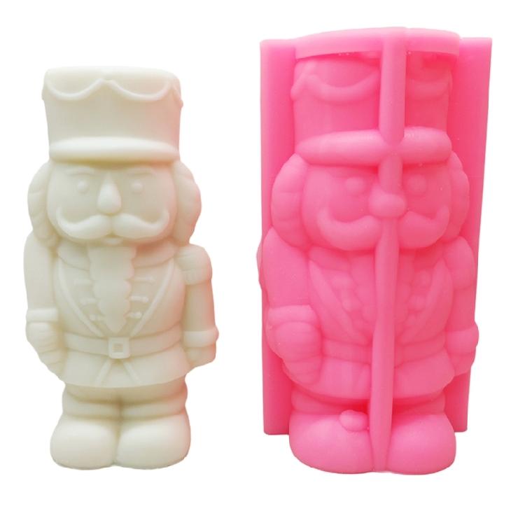 Homemade Nutcrackers Designs Silicone Mold Silicone Nutcrackers Mold for Handmade Candle, Resin Art, and Clay Sculpting
