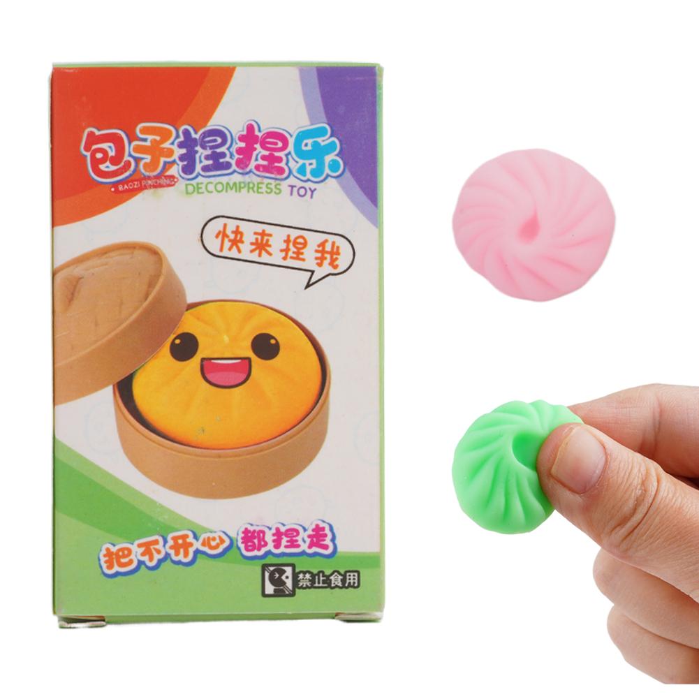 Glitter Malt Candy Steamed Bun Toy 9CM - Slow Rebound Stress Relief Squeeze Ball Fun Sensory Fidget Toy for Home Office
