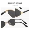 High-End Cross-Border Diamond Metal Sunglasses - Trendy Runway Style with UV Protection