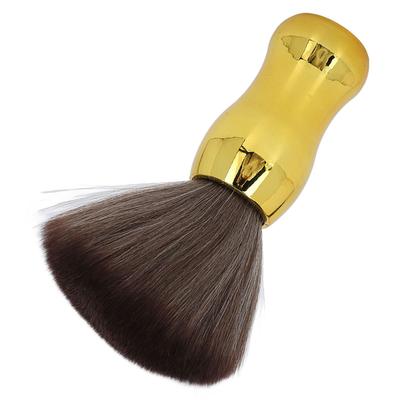 Barber Neck Duster Brush Weiche Nylonhaar-Haar-Reinigungsbürste für Gesicht und Hals, Gold
