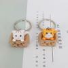 Cartoon Personality Little Cat Ornaments Resin Key Ring Bag Charm Pendant Keychain For Men Women