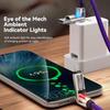 Light Column Multi-Functional 7-Color 4-in-1 Fast Charging Cable for Huawei & Apple 15 PD