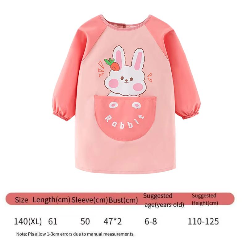 Cute Cartoon Smock Infant Protective Apron Children's Waterproof Bib Suitable For Babies To Play Eat Etc