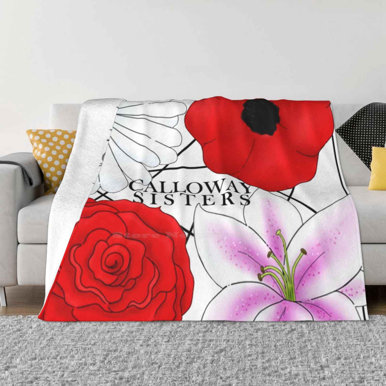 Calloway Sisters Creative Design Light Thin Soft Flannel Blanket Bookish Addicted Series Calloway Sisters 30x40in