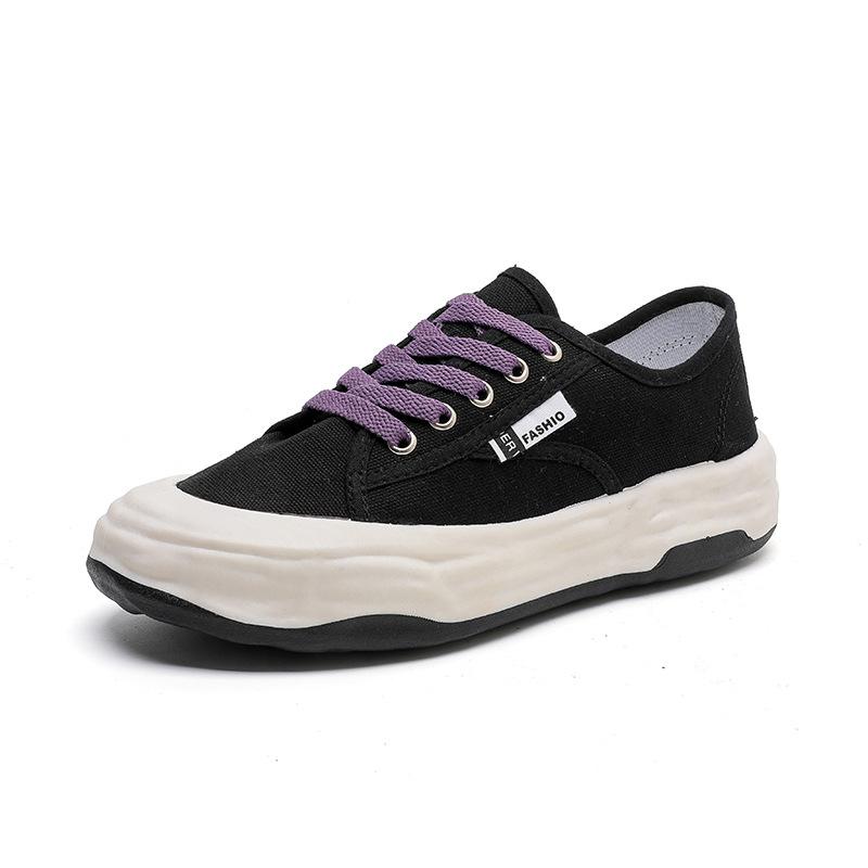 

Весенние и осенние парусиновые женские кроссовки для сноуборда, женская универсальная повседневная обувь на платформе, кроссовки для сноуборда с круглым носком, дышащая спортивная обувь 35 чёрный