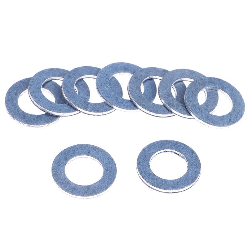 

10 шт. Прокладки масляного поддона Алюминиевые прокладки для сливной пробки моторного масла Toyota Camry Corolla Lexus