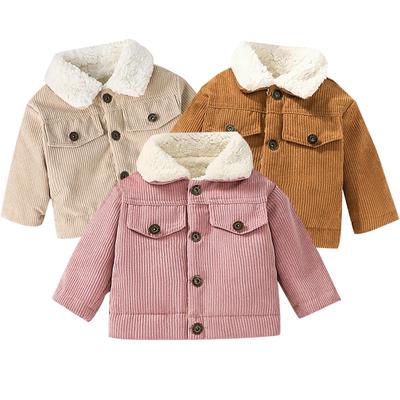 Baby Autumn Clothes Corduroy Lamb Wool Kids Jackets for Girls Boys Coats Children Outerwear Clothing Infant Baby Tops