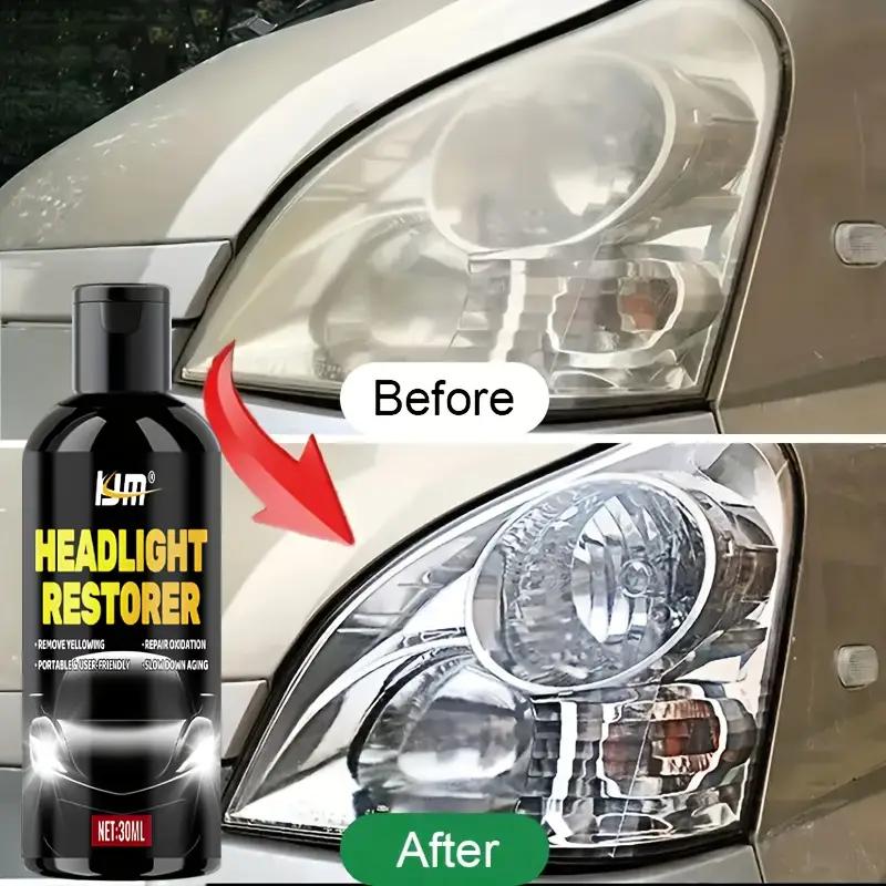 Professional car headlight restoration paste, easy-to-use headlight maintenance kit, scratch repair, restores oxidized,yellowing