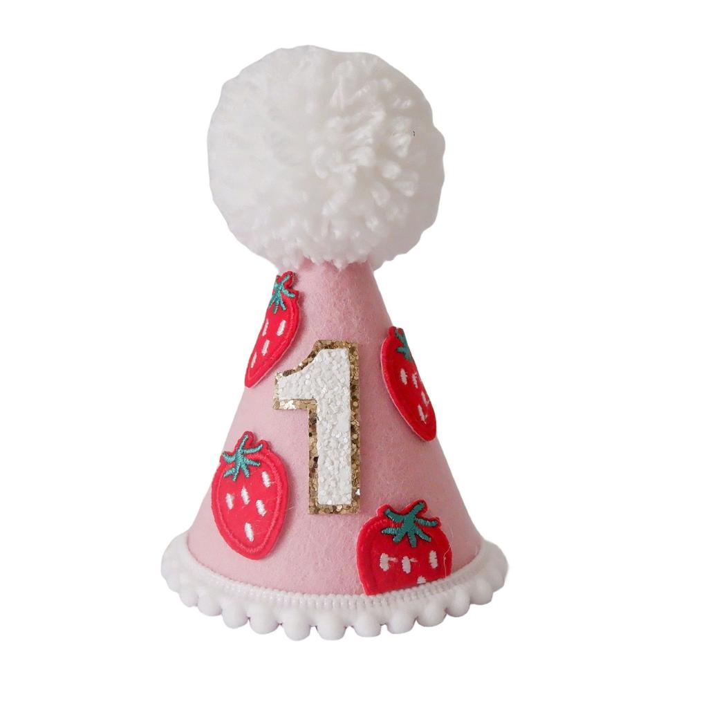 Geburtstagshut, Kinderschleife, Erdbeere, Gänseblümchen-Babyhut, Geburtstagsparty-Zubehör, Fotos, Requisiten, Dekorationen, Weihnachtsgeschenke