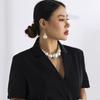 DIEZI Elegant Big Imitation Pearl Choker Necklace For Women Fashion Girls Gift Statement Collar Choker Necklace New Jewelry