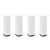 VidaXL Pieds de table basse 4 pièces Blanc 30-32 cm Acier 4012461
