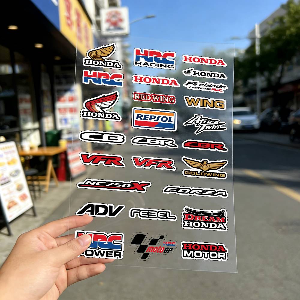FOR HONDA HRC H WING Reflective Motorcycle Stickers Waterproof Vinyl Decals for Motorbike Helmet Fuel Tank Bike KP5