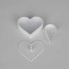 Heart-shaped Corn Starch Tapper Box Leak-Proof Powder Container Anti-Stick Dusting Tool for Polymer Clay