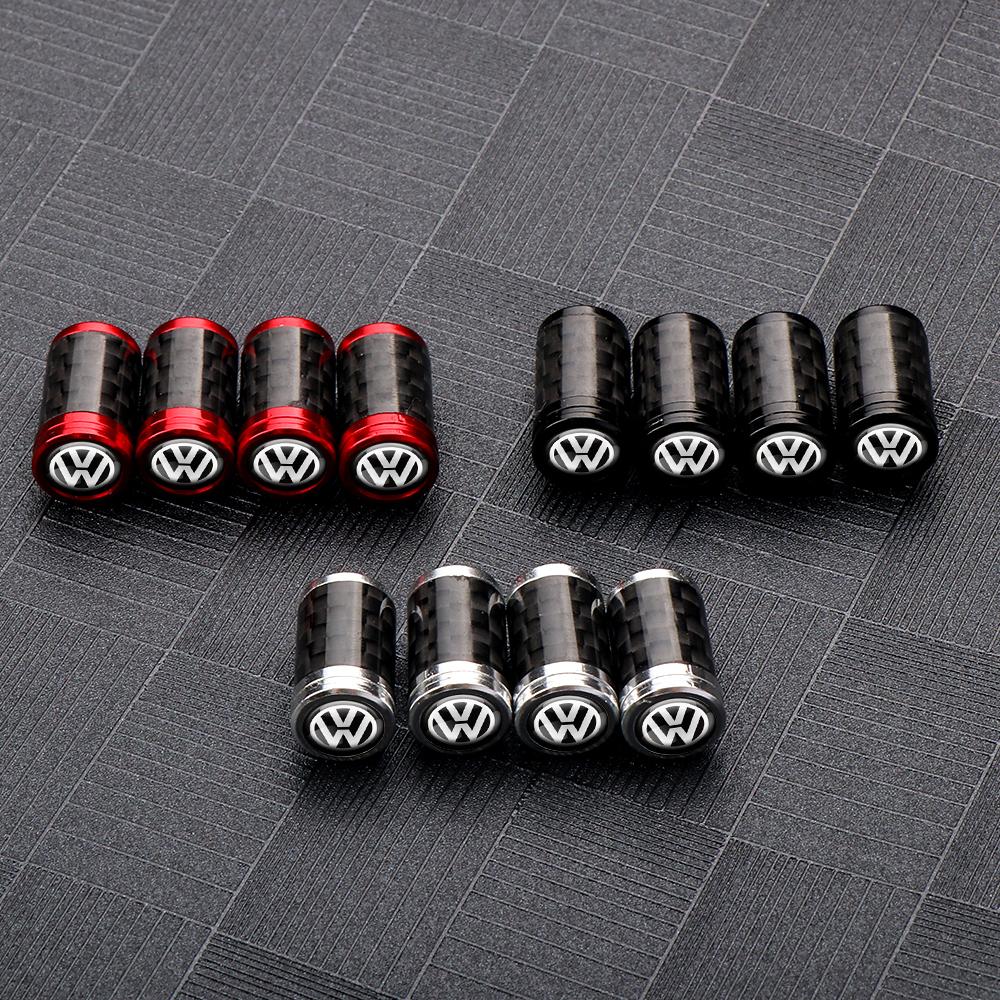 4PCS Car Styling Wheel Tire Valve Stem Cover Cap For VW GTI Golf 7 Passat R Scirocco Jetta MK6 Touareg Bora GTD Tiguan MK4 Polo Bu2