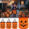 1/3/5 PCS Foldable Pumpkin Candy Bag Trick or Treat Without Candy LED Lights Halloween Decoration Thanksgiving Party Gift Basket