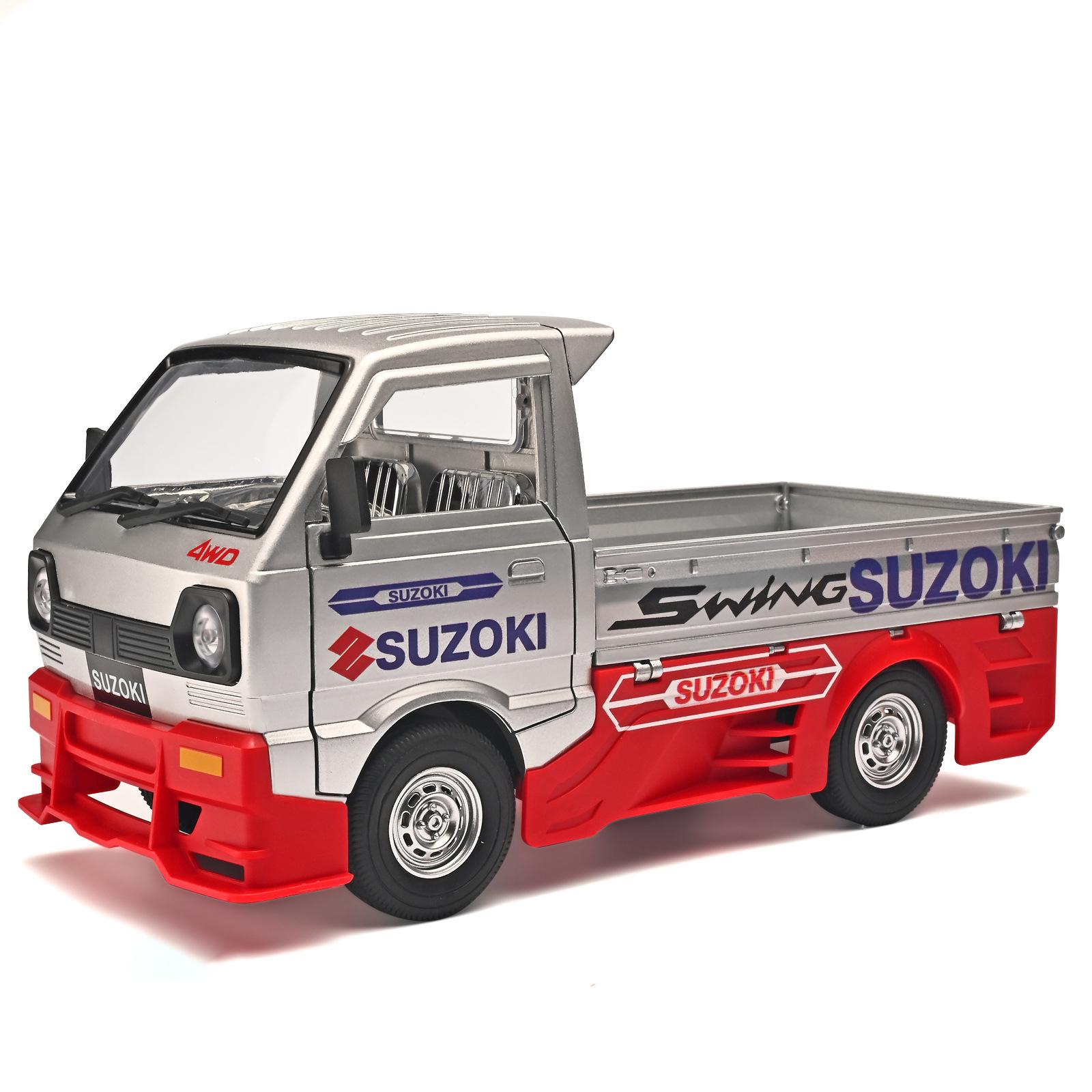 

Gulf 1/24 Suzuki Wuling Транспортный грузовик Сплав Металл Литой Модель автомобиля Звук и свет Оттягивание назад Коллекция Хобби Украшение Мальчики серебряный
