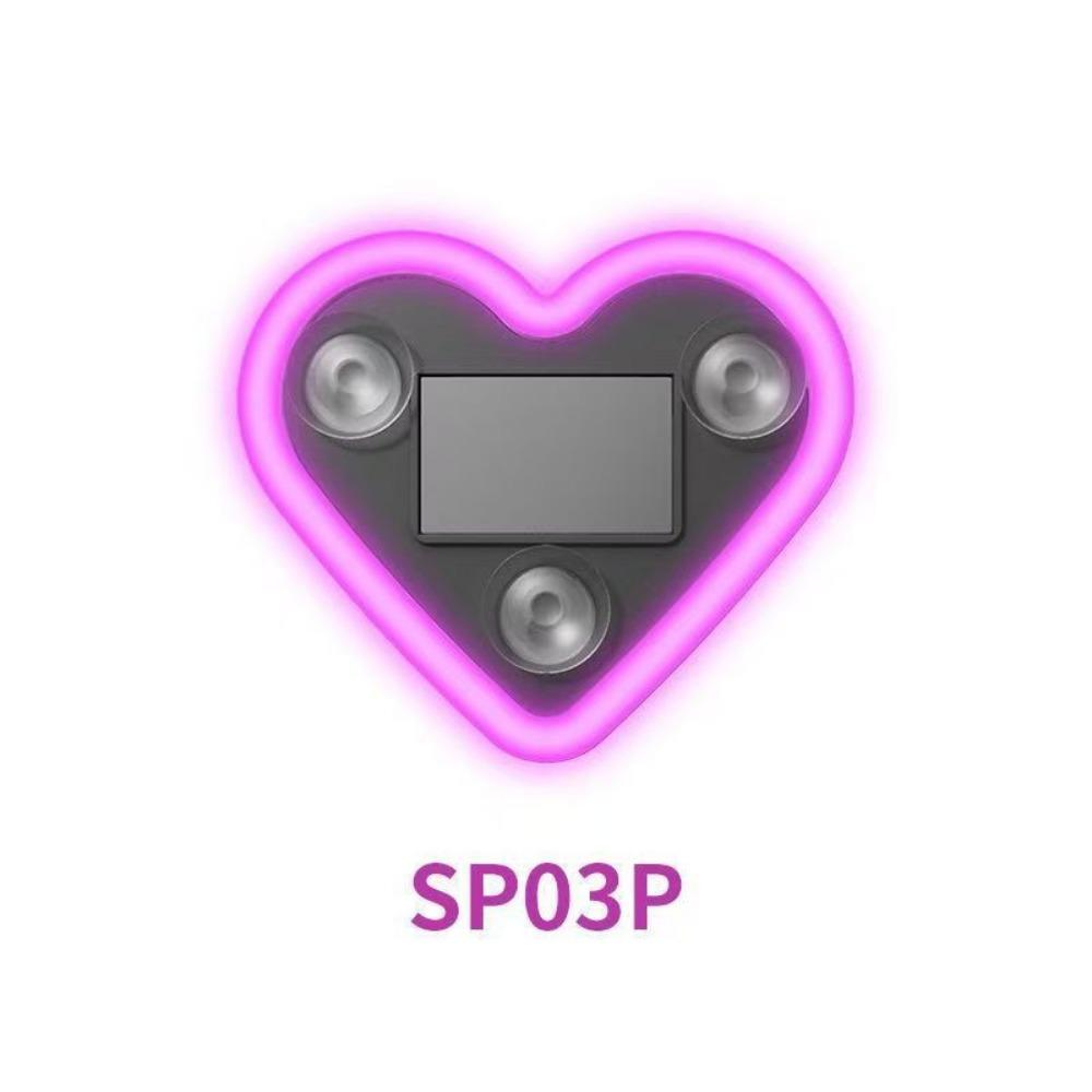 

Heart Shaped Car Ambient Light Glowing Neon Lamp Led Atmosphere Light Interior Decoration Lights рожевий