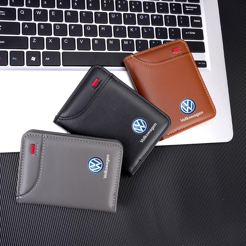 Car Credit Card Purse Portable Driver's License Wallet For Volkswagen VW Jetta Golf GTI MK2 GTI Golf Caddy Passat b6 Tiguan Polo Dd0