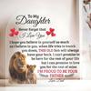 2D Flat Acrylic Daughter Gift Decorative Plaque, Lion Family Design, Suitable for wall decoration, porch, room, villa, accents Home, Hallway, or Workp