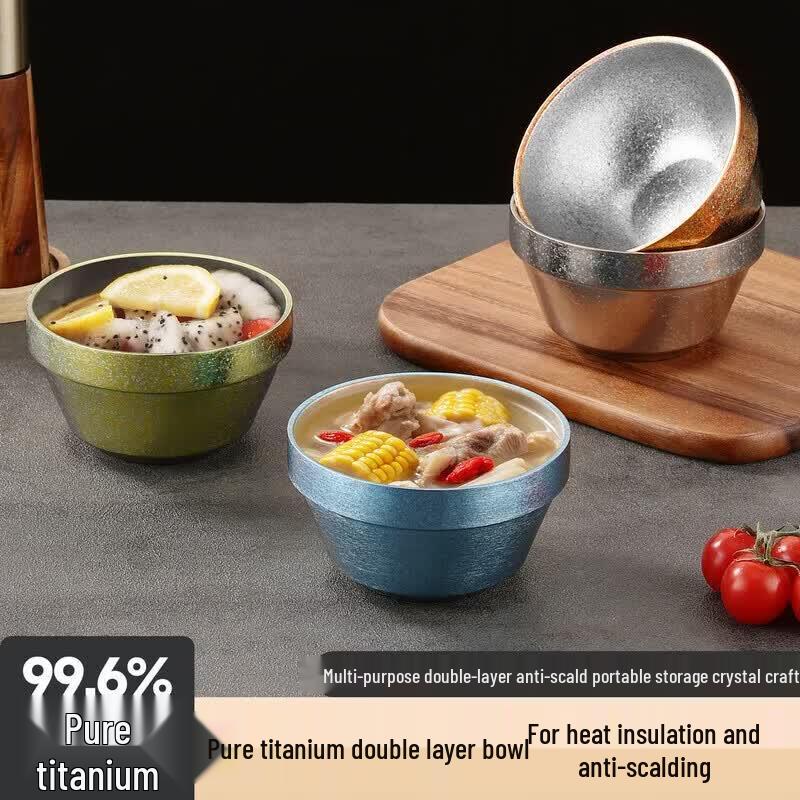 Shuang Jun Ma Pure Titanium Double-Wall Bowl