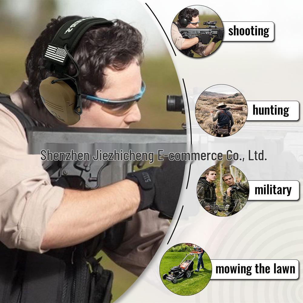 Smart Noise-Reducing Earmuffs for Outdoor Shooting & Hunting