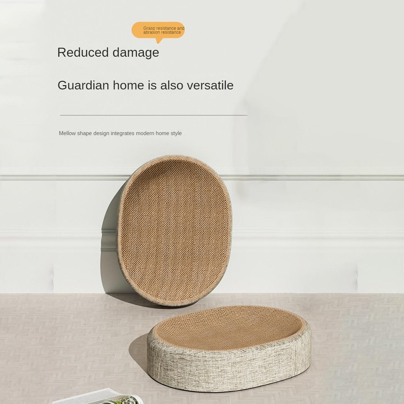 Oval Cat Scratch Pad Wear-resistant Cat Scratch Board Sisal Woven Cat Scratch Board Nest Pet Supplies For Entertainment Rest CN