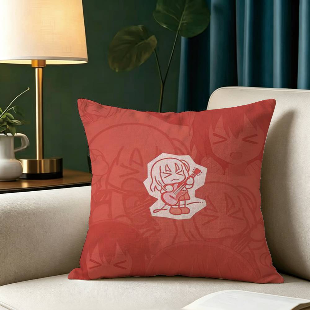Bocchi The Rock Ikuyo Kita Square Doublesided Printed Pillow Case Bedroom Bedside Pillow Sofa Cushion Cover