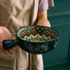European Bohemian Ceramic Noodle Bowl and Plate Set - Creative Tableware with Unique Design