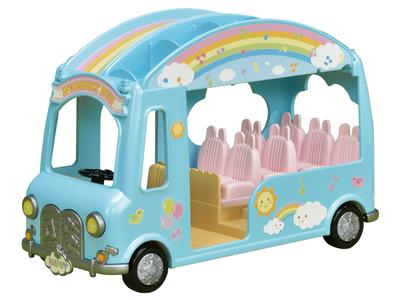 Véhicule pour jardin d'enfants Sylvanian Families Certification ST Mark pour jardin d'enfants à partir de 3 ans Maison de poupée Sylvanian Families EPOCH [Rainbow Bus] S-62