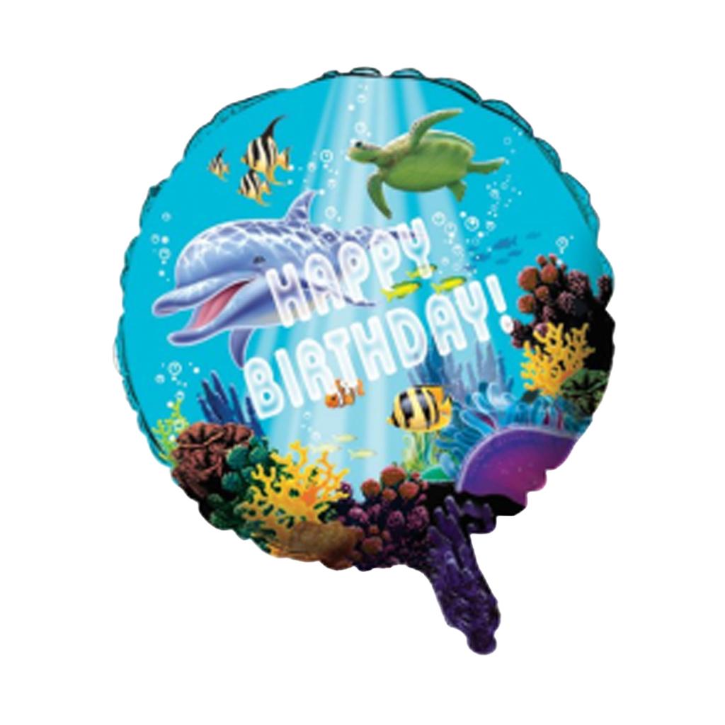 Creative Party Metallic Ocean Happy Birthday Balloon