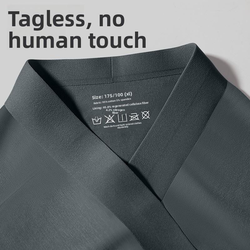 Men Spring and Summer New Xinjiang Cotton Without Trace In The Waist Flat Angle Underwear