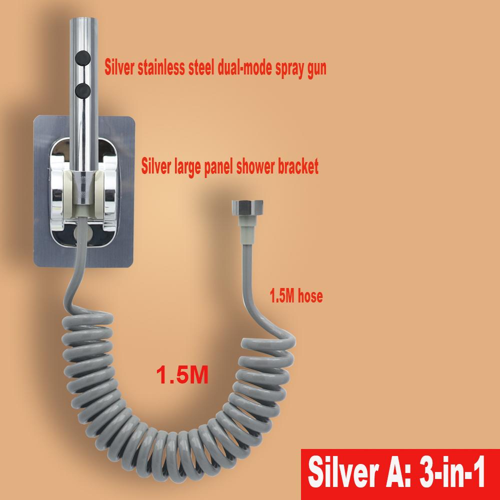 Hand-Bidet-Sprühset mit Dual-Modus, Edelstahl-Spritzpistole, Dusche, Hand-WC-Bidet, Wasserhahn, Sprühdusche, selbstreinigend