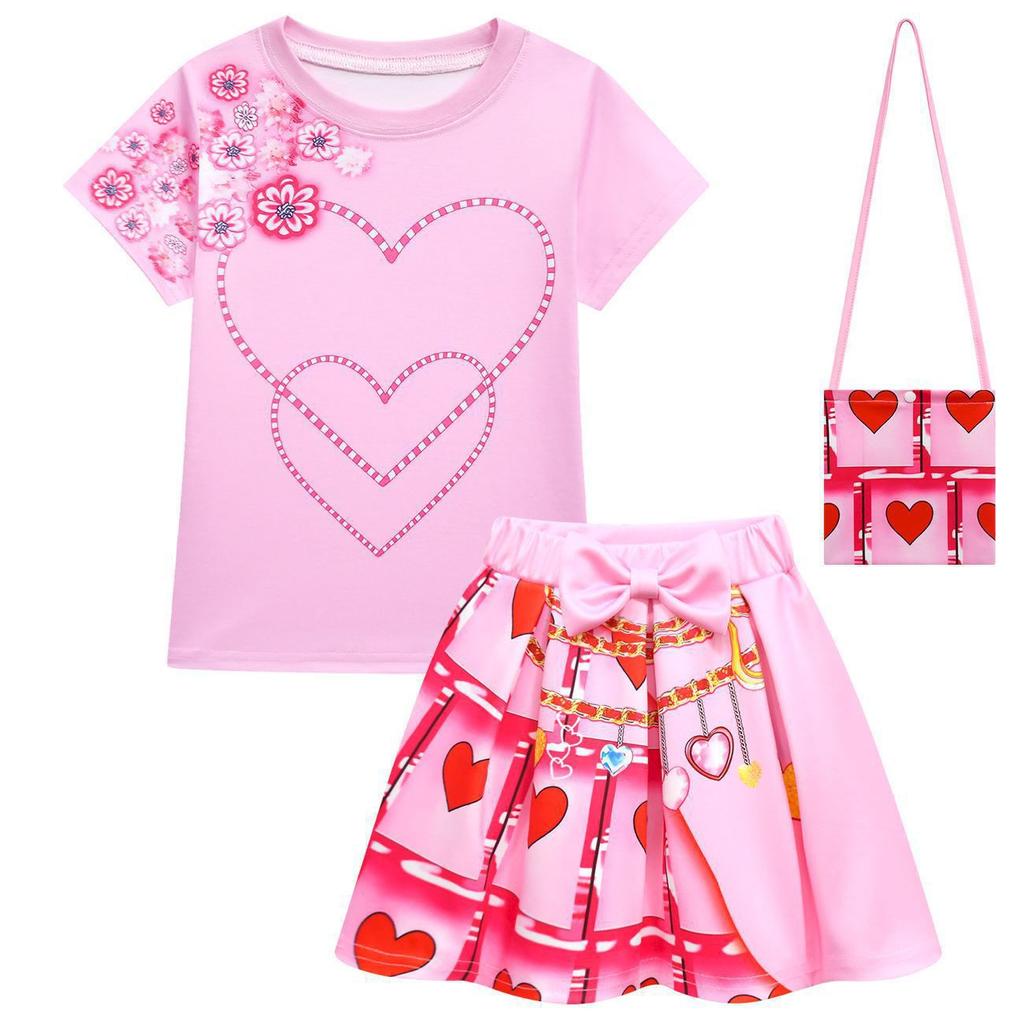 New Halloween Vampire Descendants 4 Children'S Flying Sleeve Dress 3D Printed Children'S Suit Skirt