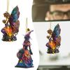 Pendentif Intérieur de Voiture Décoration Suspendue Sorcière Halloween Ornement Rétroviseur de Voiture Jouet Cadeau Décor Goutte Acrylique Fourniture