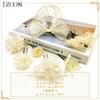 [JZOON] 9 Colors Available Ribbon Hair Ornament Dried Flower Dahlia Artificial Flower Ornament Japanese Ball Red Hair Accessory Coming-of-Age