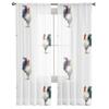 Tende Trasparenti con Simpatico Motivo di Galli per Finestra Soggiorno Tenda in Voile Tulle Trasparente Drappeggi Camera da Letto Decorazione Casa
