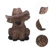 Highland Cow Statue Small Modern for Fireplace Table Centerpiece Entrance