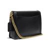 Coach Borsa a tracolla Hutton 22 con chiusura a scatto e catena Donna Nera 88342-B4BK