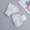Elegant Lace Trim Wrist Sleeves Decorative Sleeves for Wedding Dress Wrist Accessory Arm Decors For Women Dress Upgrades