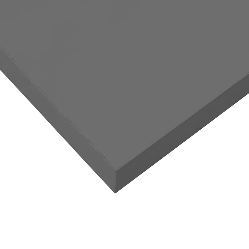 Floating Wall Shelf Glossy Grey 40 X 23 X 3.8 Cm MDF