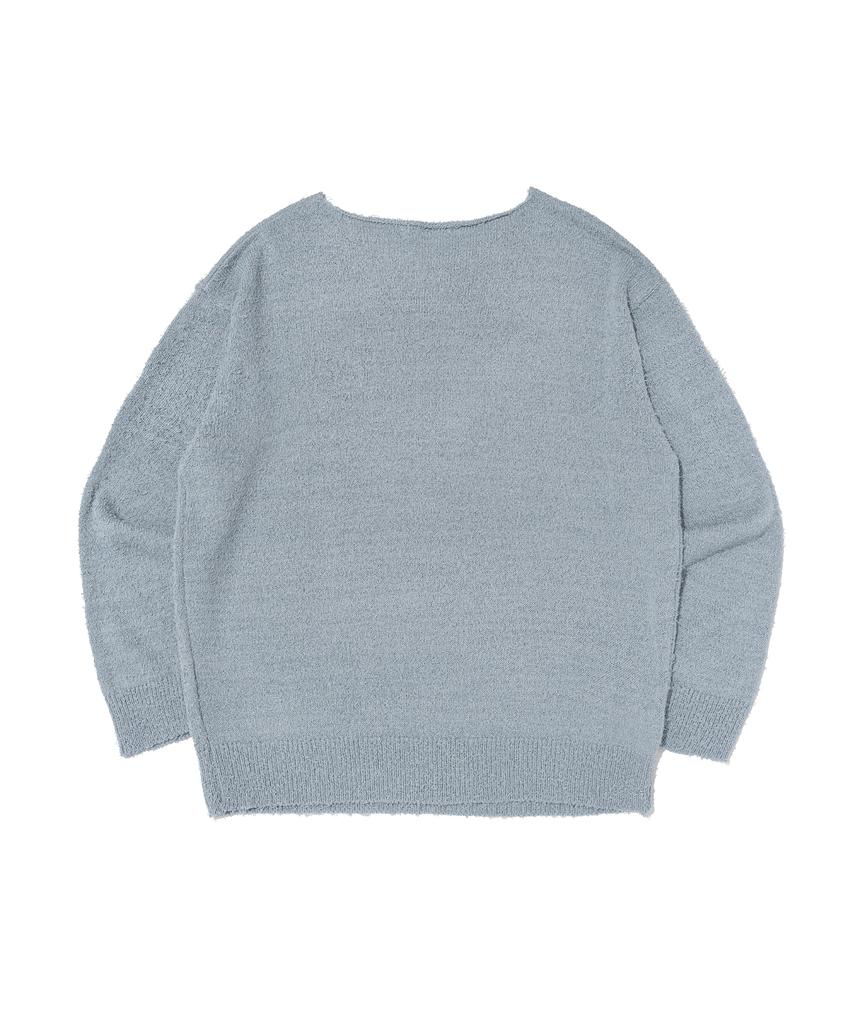 CARGOBROS Boucle Round Long Sleeve Knit (Blue)