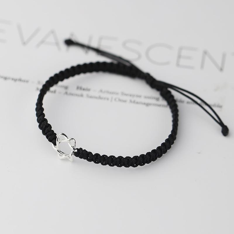 Original Handmade S925 Sterling Silver Six-Pointed Star Guardian Bracelet for Women